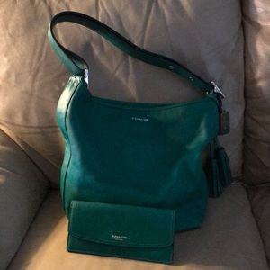 Coach Hobo Leather bag with matching wallet